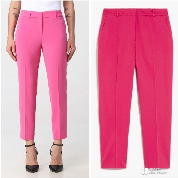 Weekend Max Mara hot pink cigarette style trouser pants NWT - Picture 1 of 5